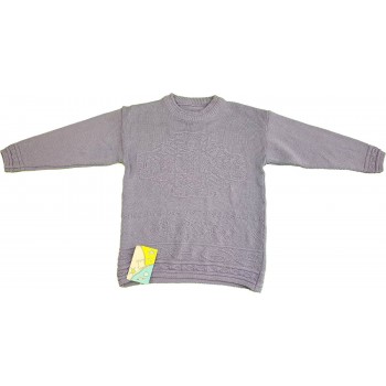 Lila kötött pulóver (128)