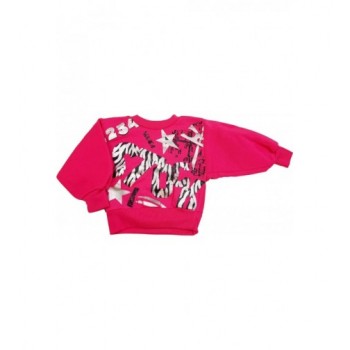 Csillagos pink pulóver (74-80)