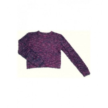 Puha szőrmés, lila pulóver (158-164)