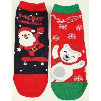 2 pár Karácsonyi gyerek zokni szett (28-31)